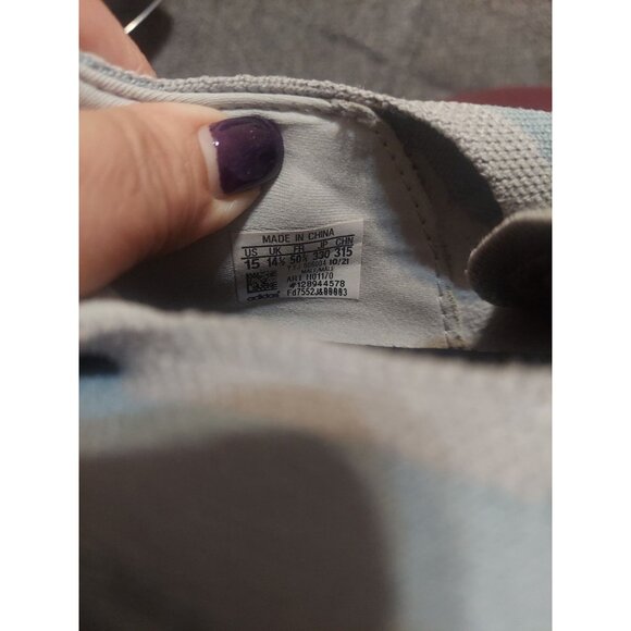 Adidas Ultra Boost 22 Grey Blue Men's Size 15 HO1170 Tennis Light Blue Running - Picture 9 of 10